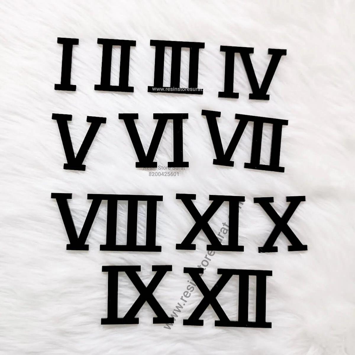 1.5 inch Roman Number Black