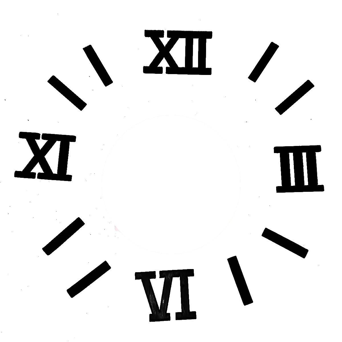 1 inch Roman number With Stick Black
