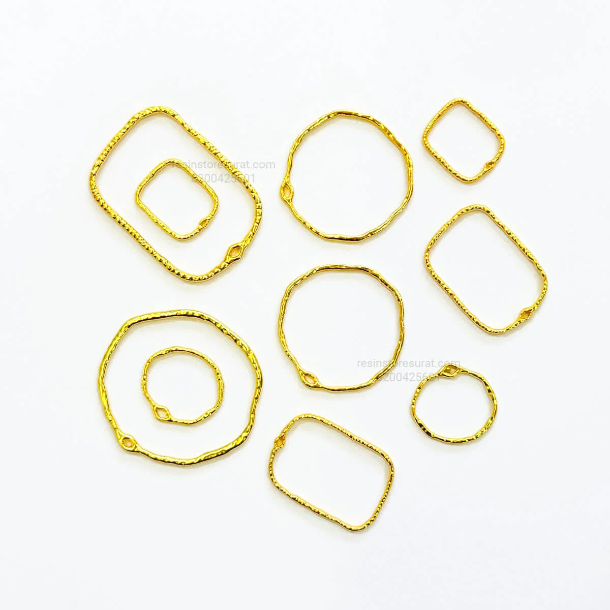 10 In 1 Irregular Design Bezels Set Gold