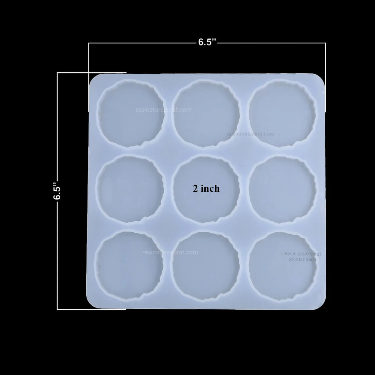 2 inch Agate Round 9 Cavity Mould