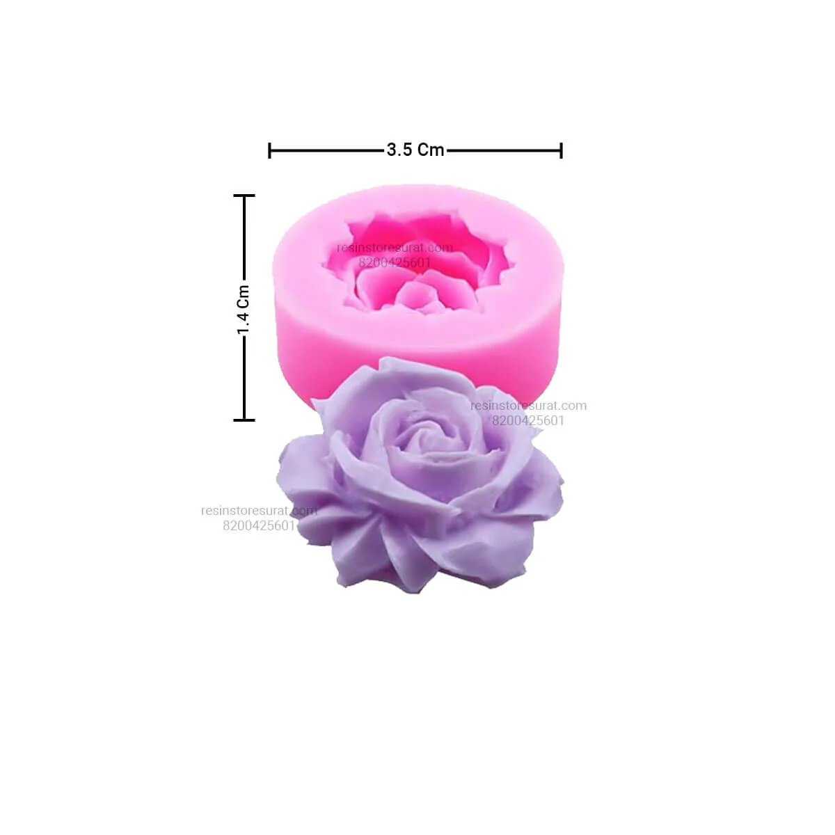 3D Flower Candle Mould Handmade - 106