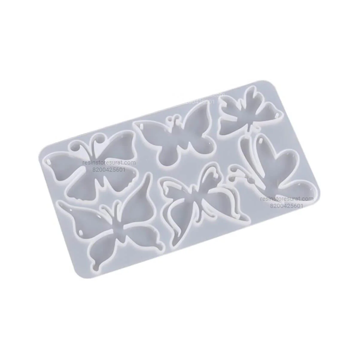 6 Cavity Butterfly Keychain & Jewellery Mould