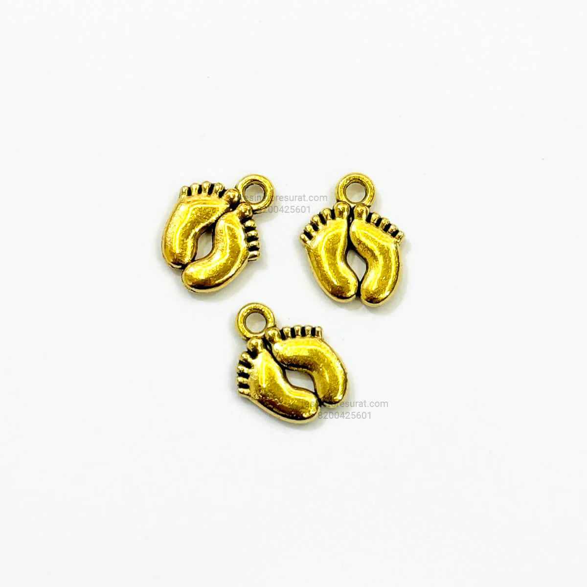 Baby Foot Gold Charm - 3 Pcs