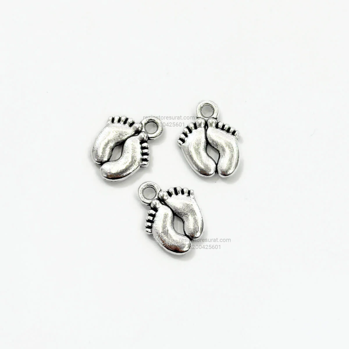 Baby Foot Silver Charm - 3 Pcs