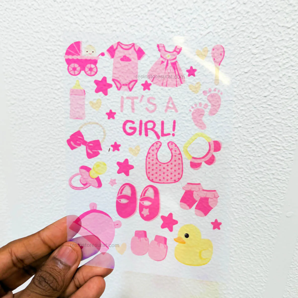 Baby Girl Element - A6 Insert Sheet - Image 2