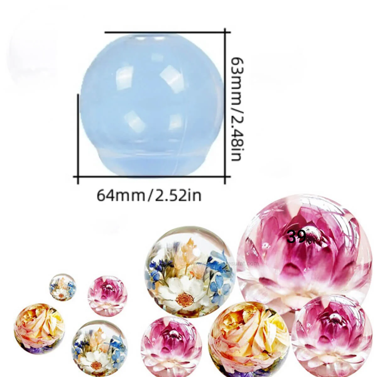 Ball Mould | Paper Weight Silicoun mould 0039