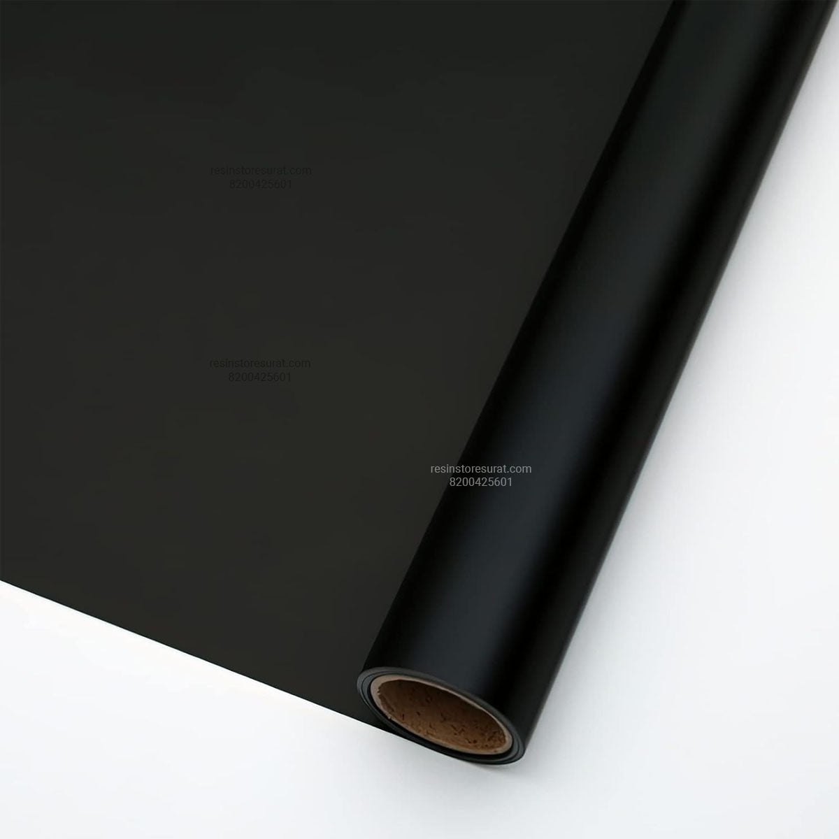 Black Flower Wrapping Paper Plastic Roll