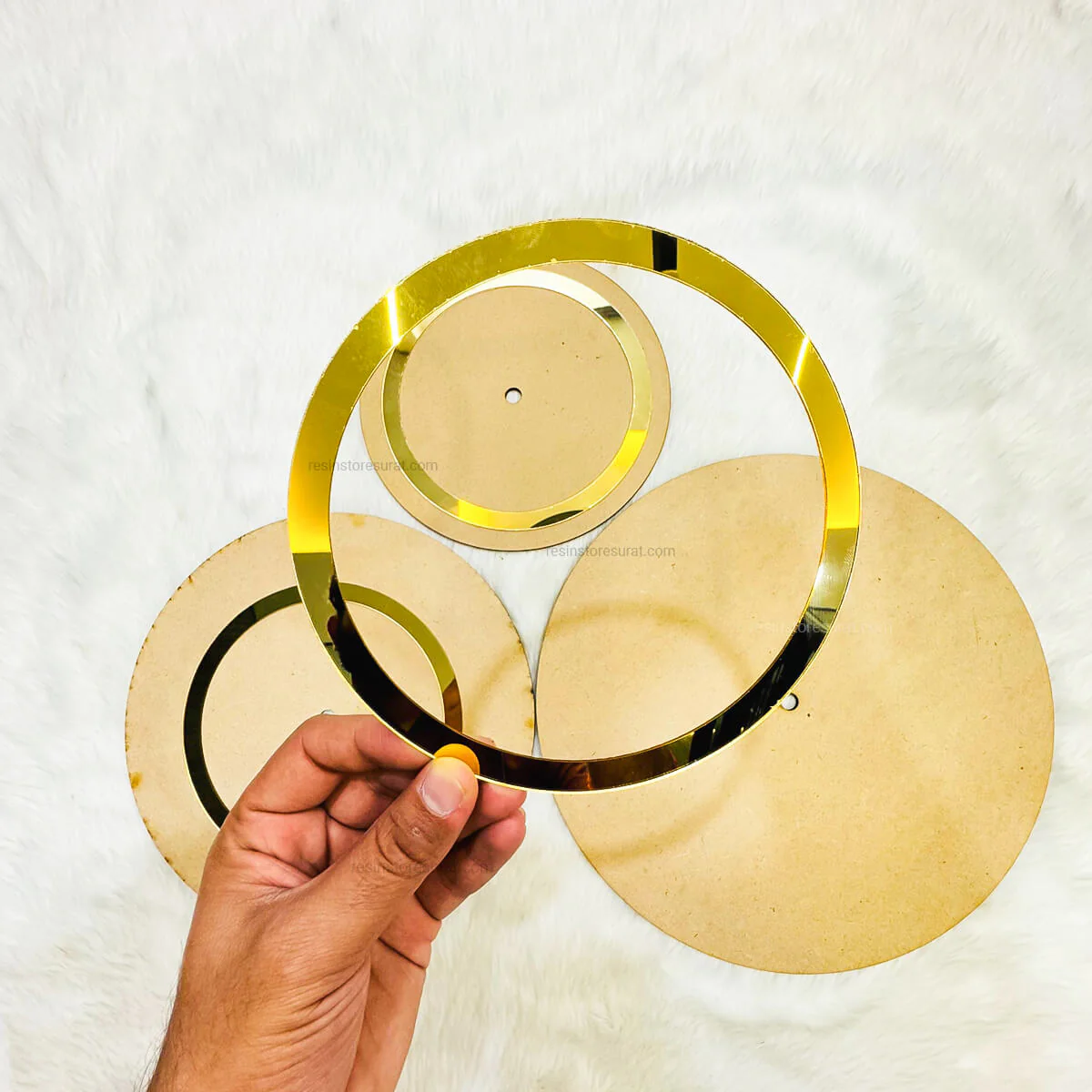 Close base MDF with Gold Acrylic Ring - Image 5