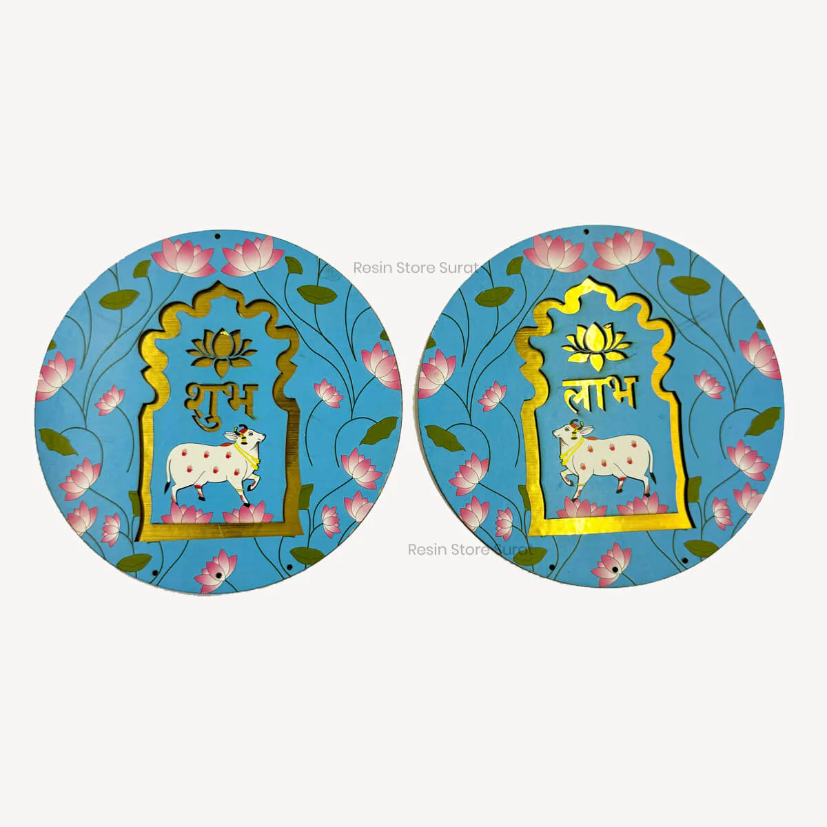 Cow Pichwai Jharokha Round Mdf - Image 2