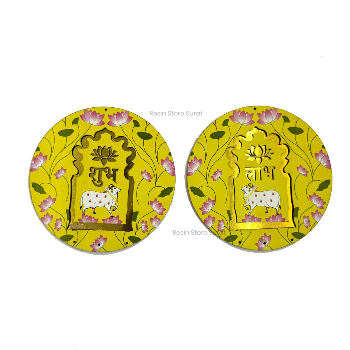 Cow Pichwai Jharokha Round Mdf - Image 3