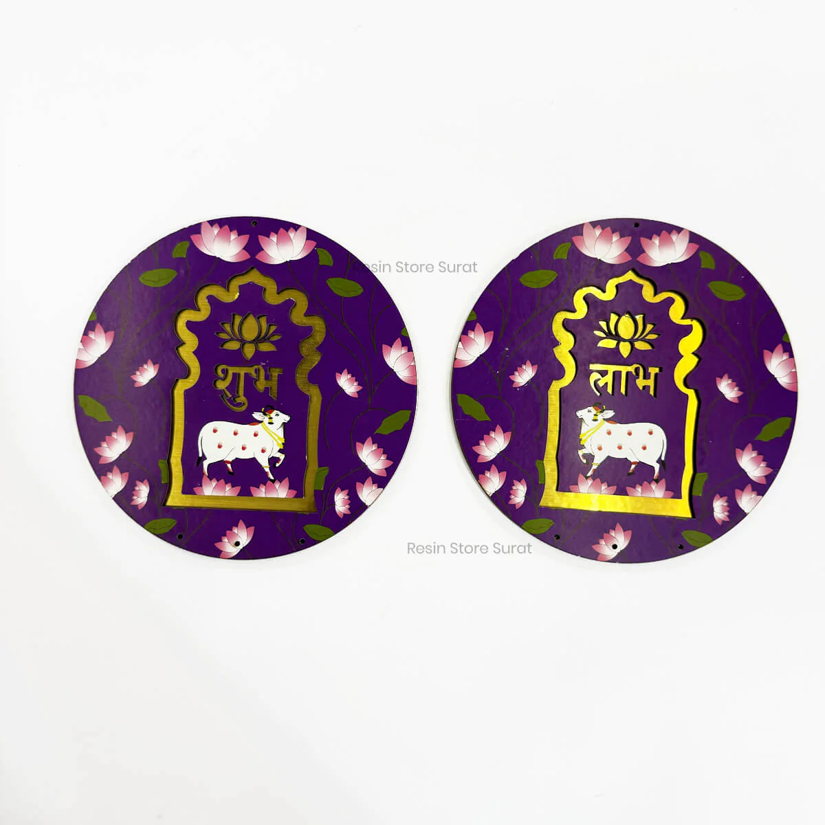 Cow Pichwai Jharokha Round Mdf - Image 4