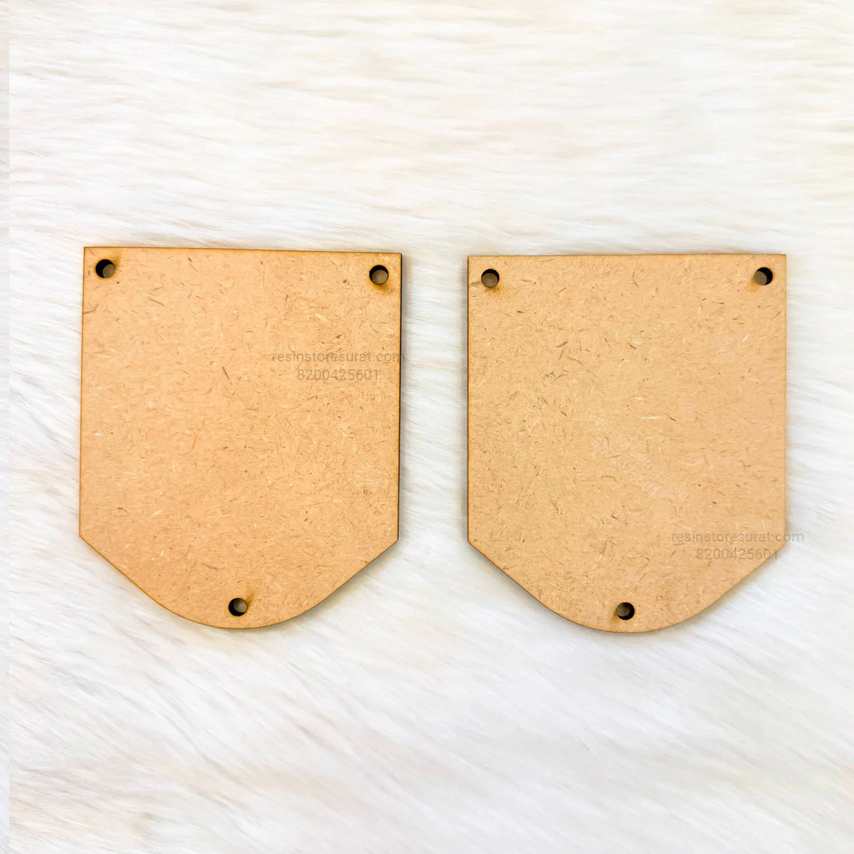 Curve Shape Toran MDF Base - 2 Pcs