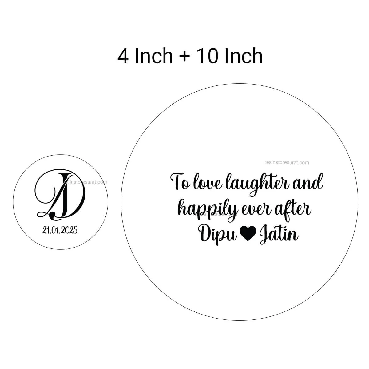 Customized Metal Sticker for Engagement Platter - Image 3