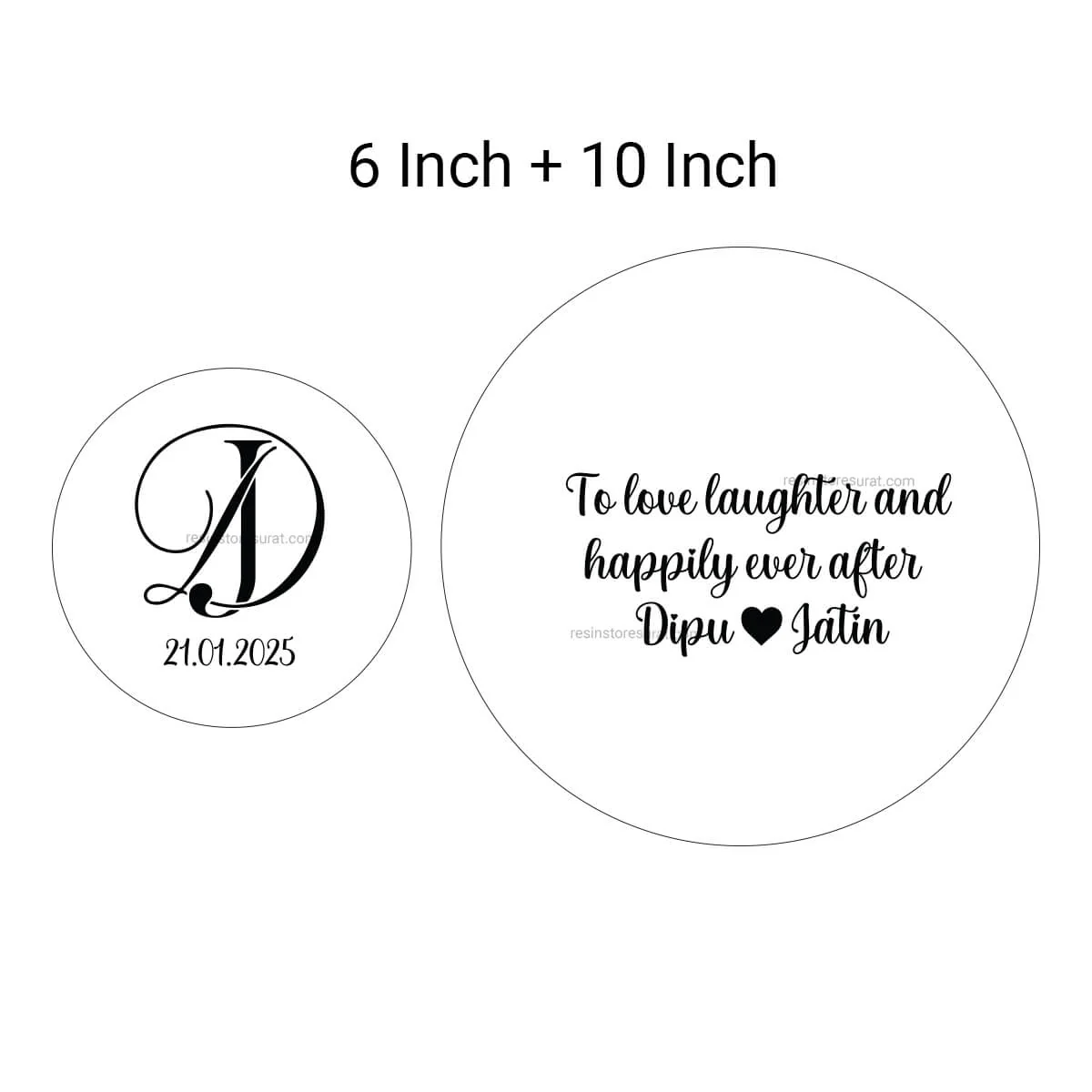 Customized Metal Sticker for Engagement Platter - Image 4