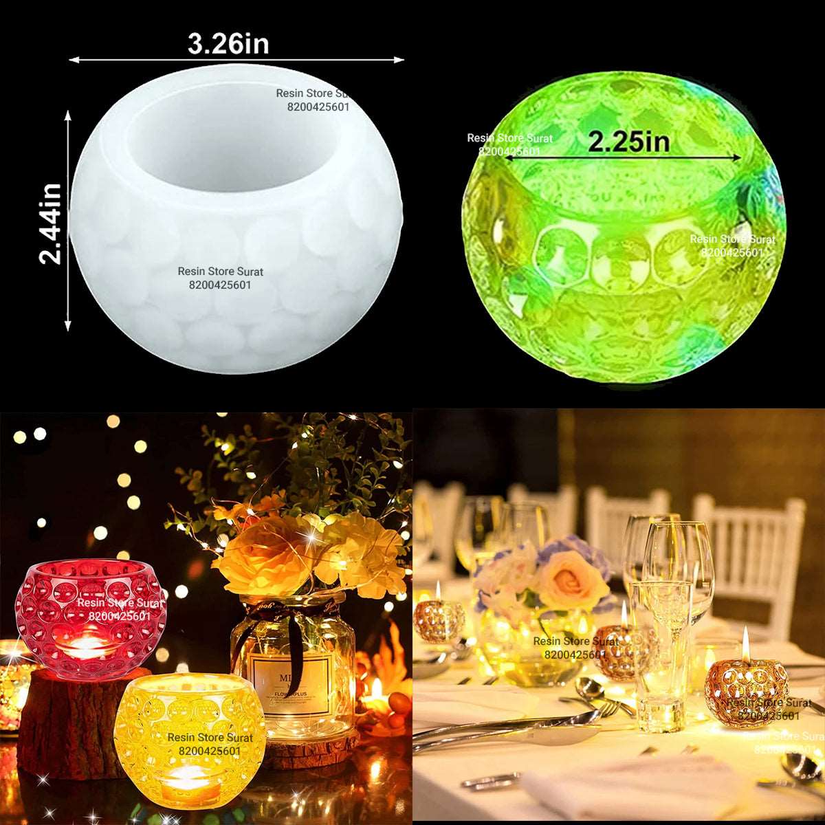 Diwali T-light Candle Resin Beginner Kit - F - Image 2