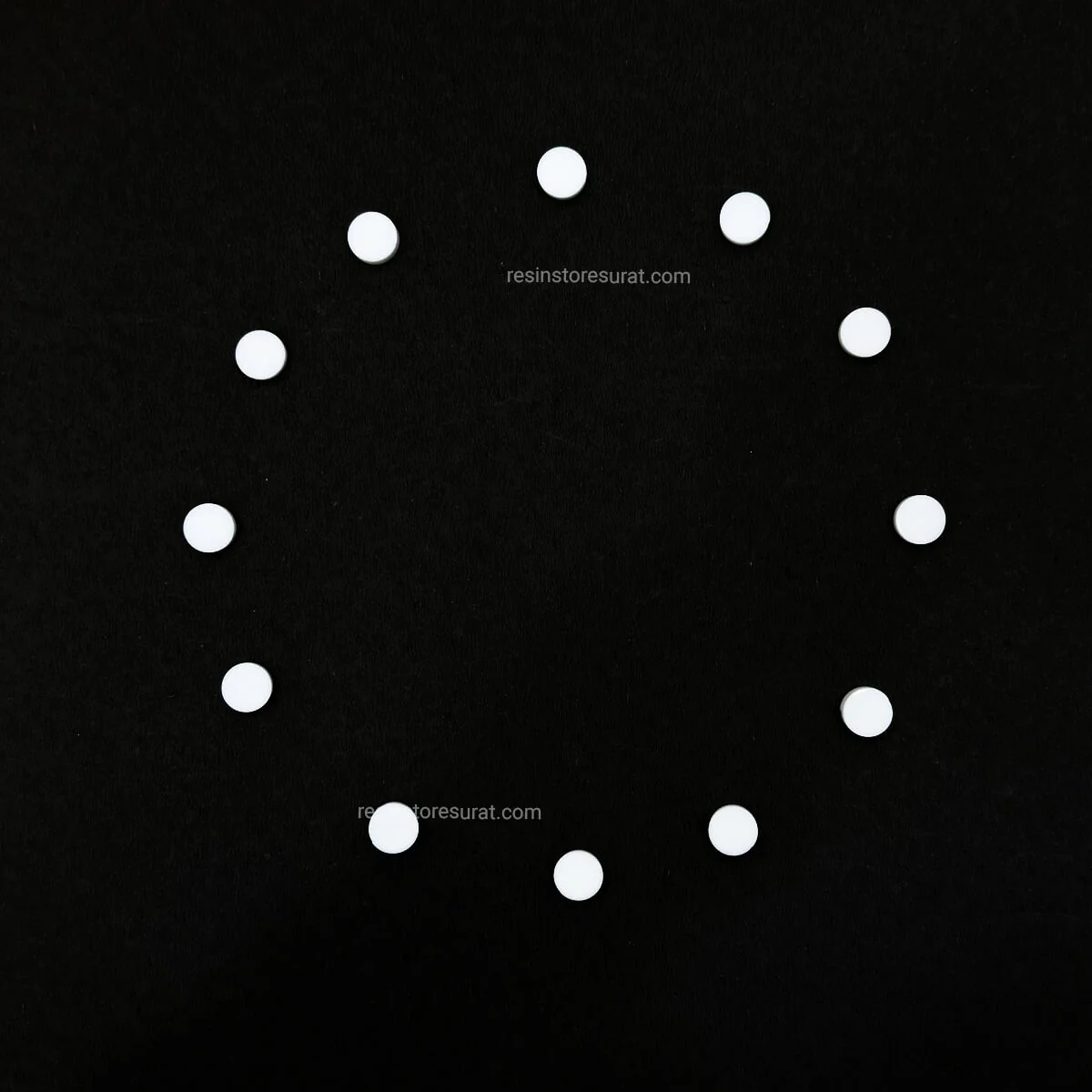 Dot Number White Acrylic