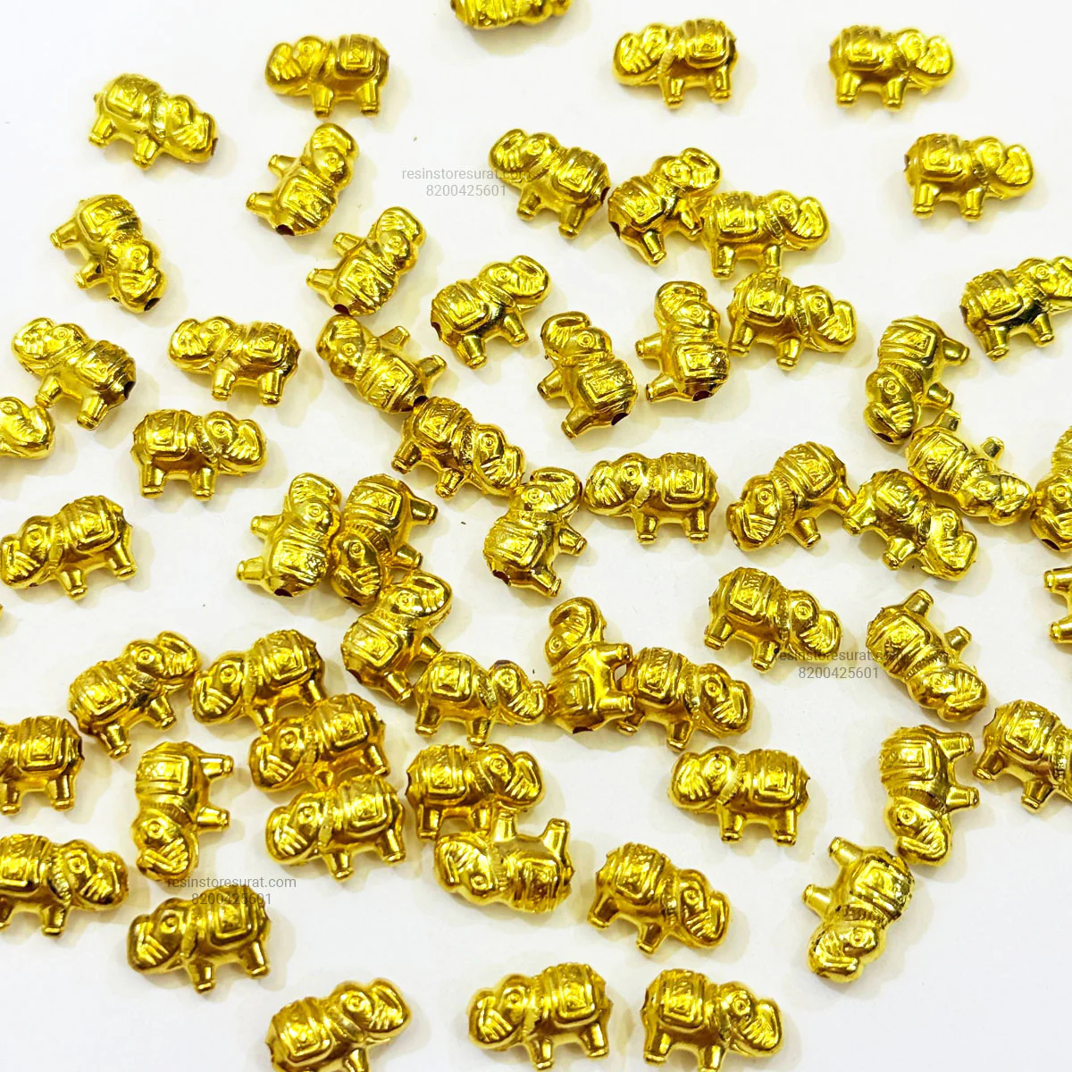 Elephant Gold Rakhi Beads - RB11