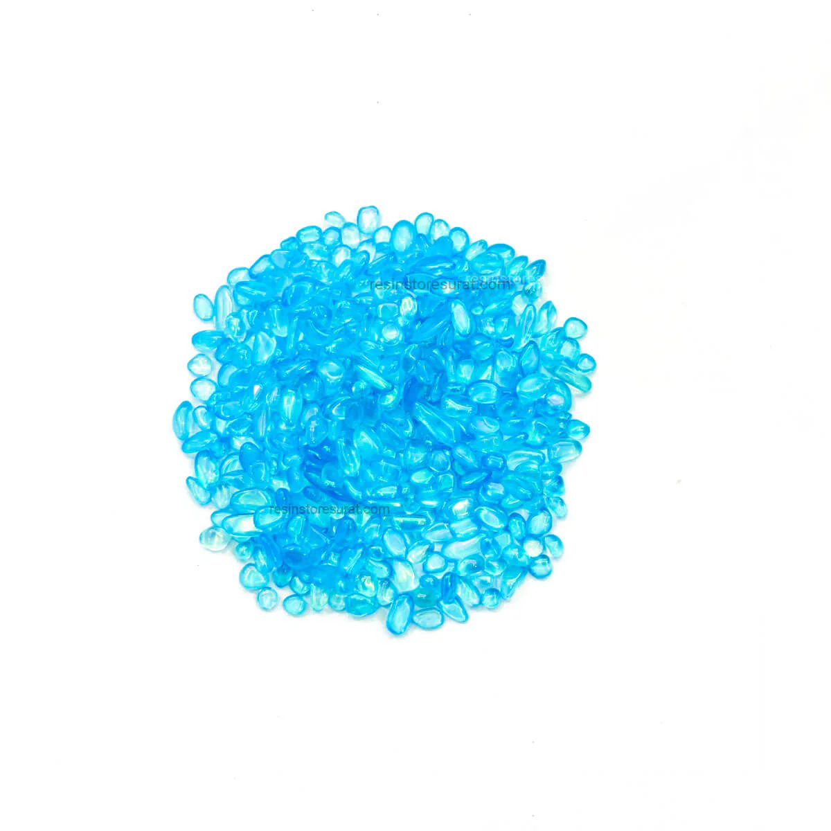 Flat Blue Rainbow Drop Granules