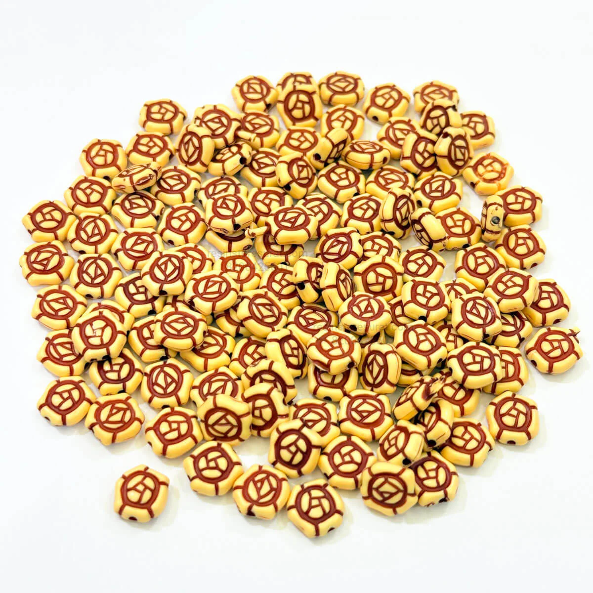 Flower Wood Rakhi Beads - RB31 - Image 2