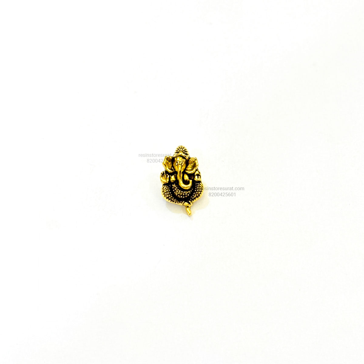 Ganesha Rakhi Charm Metal Gold B