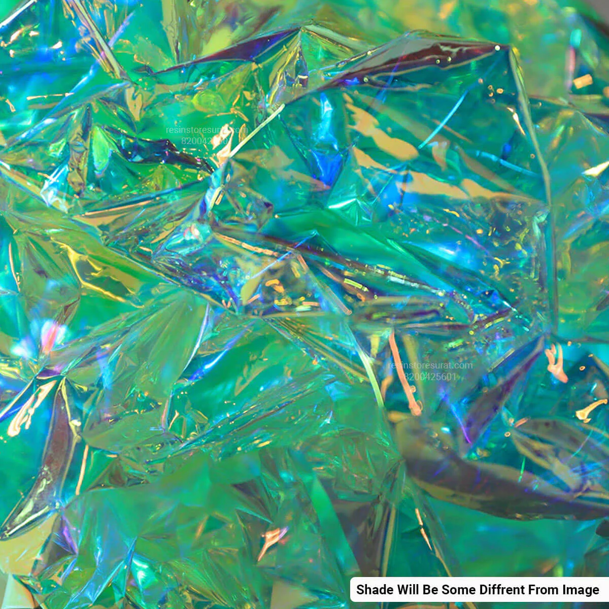 Green Holographic Sheet | Opal Sheet R1
