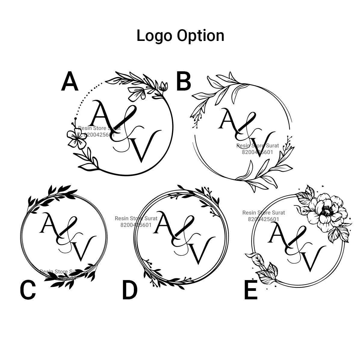 Initial logo & Couple name Custom Insert Sheet - Image 2