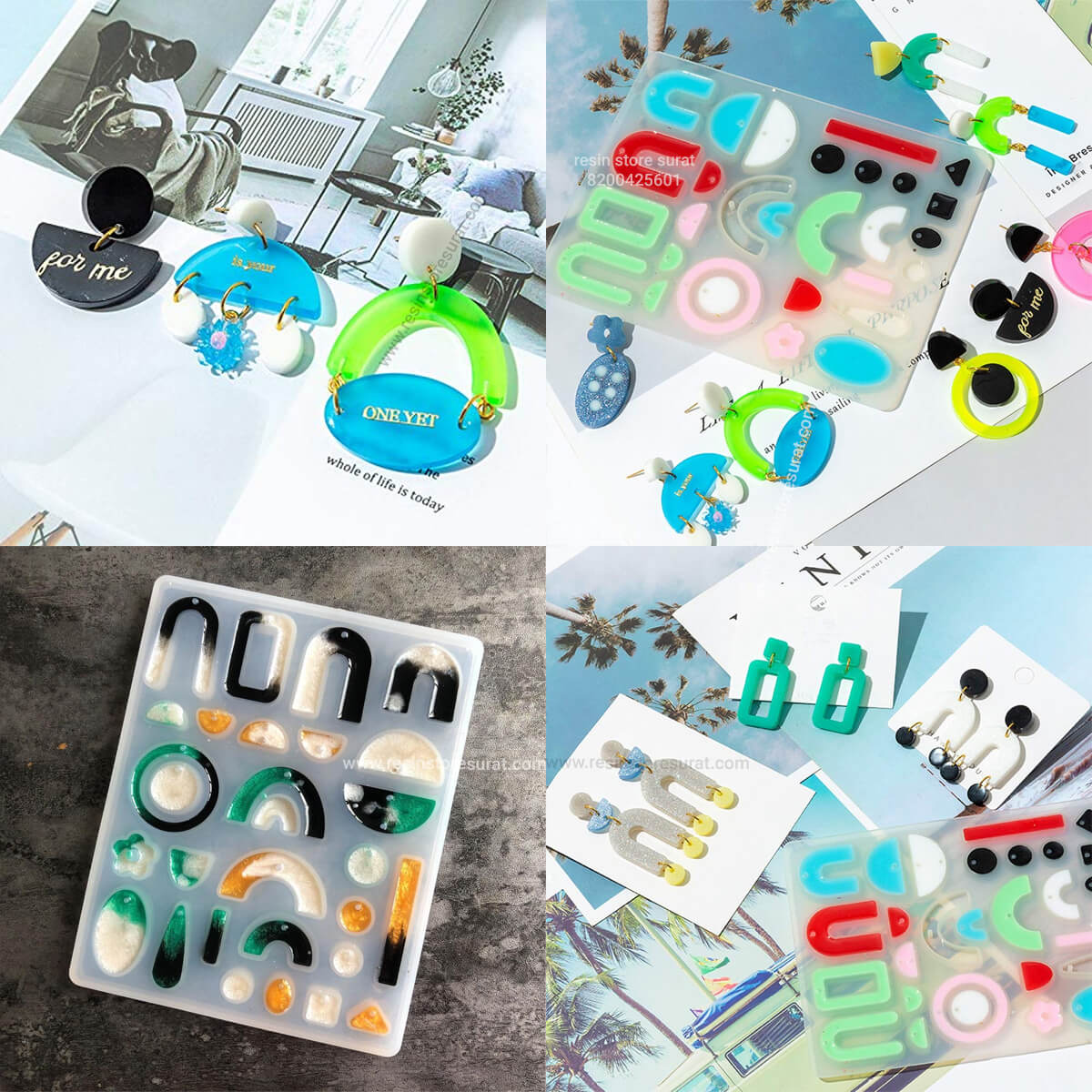 Jewelry pendent Earring Silicone Mould - Image 2