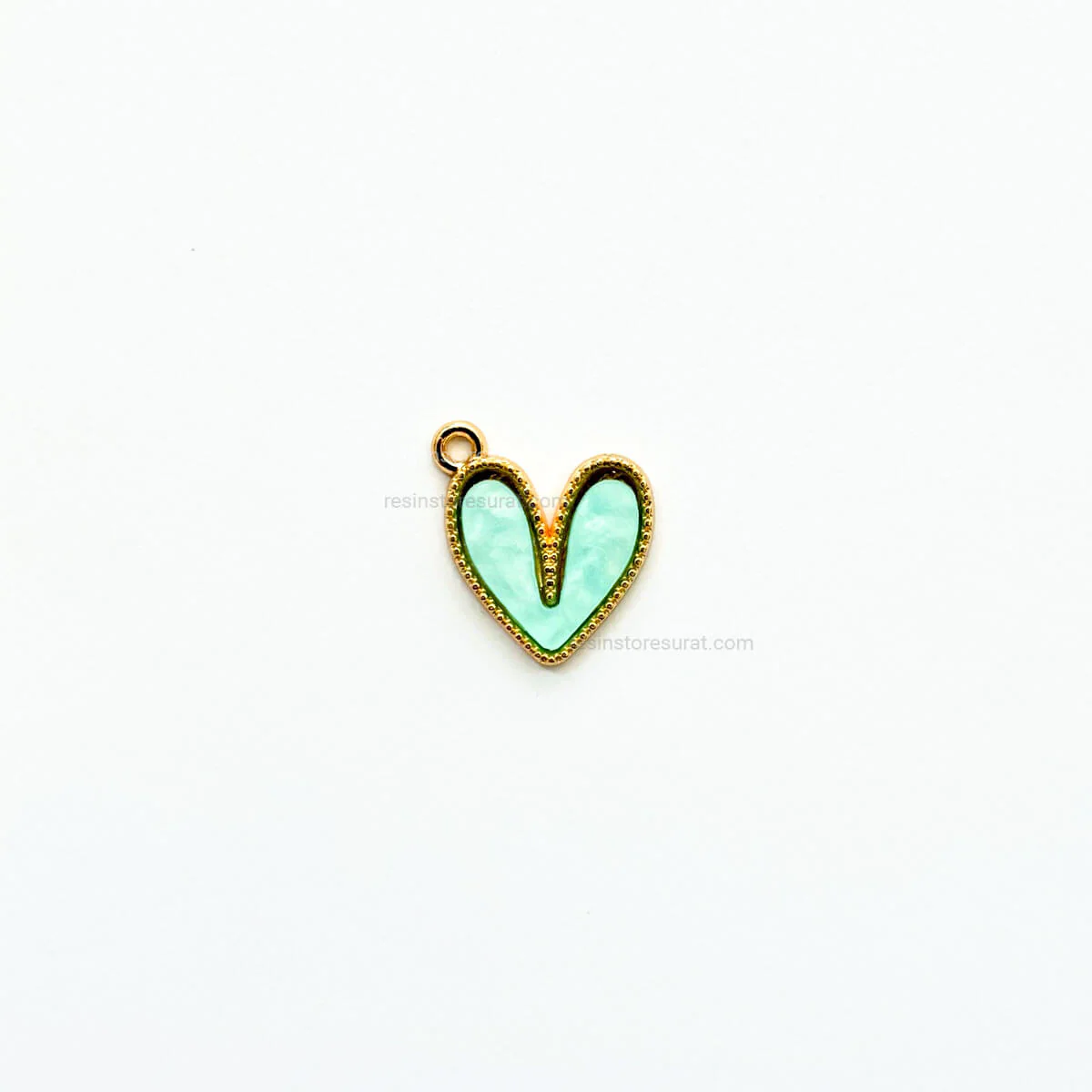 Light Green Heart Charm