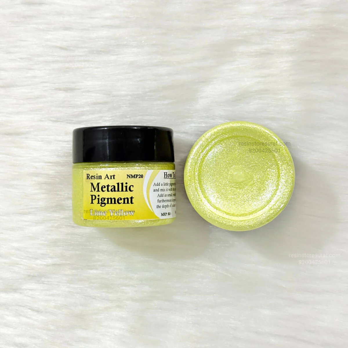 Lime Yellow Metallic Pigment For Resin