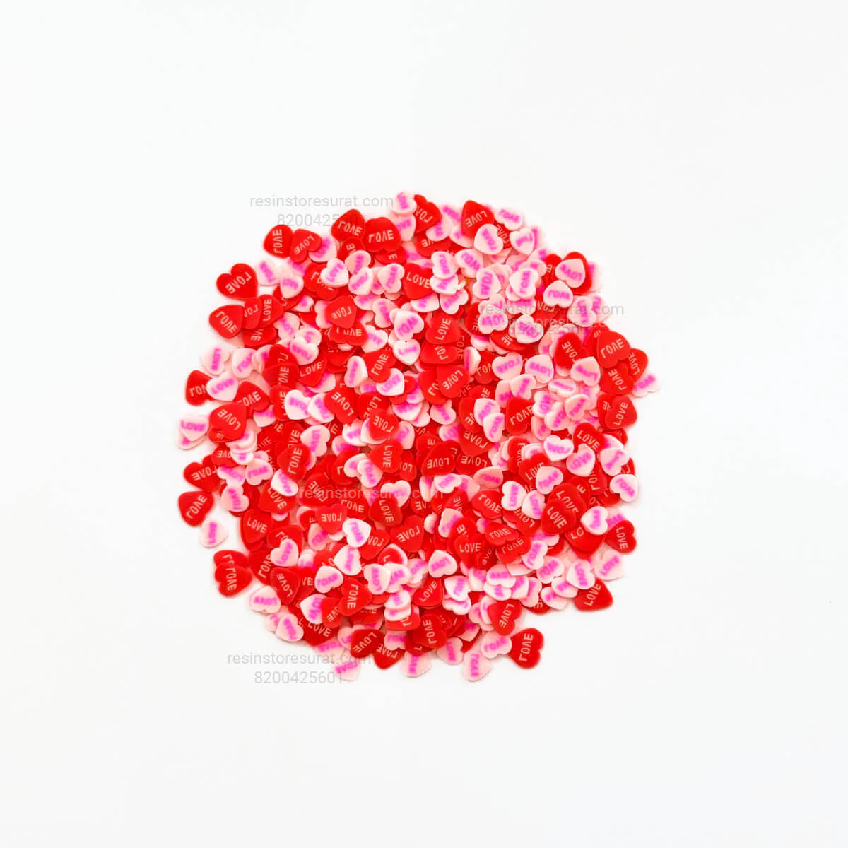 Lovely Heart Polymer Chips