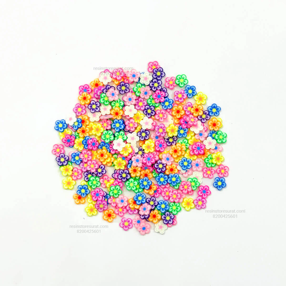 Mixed Flower Polymer Chips