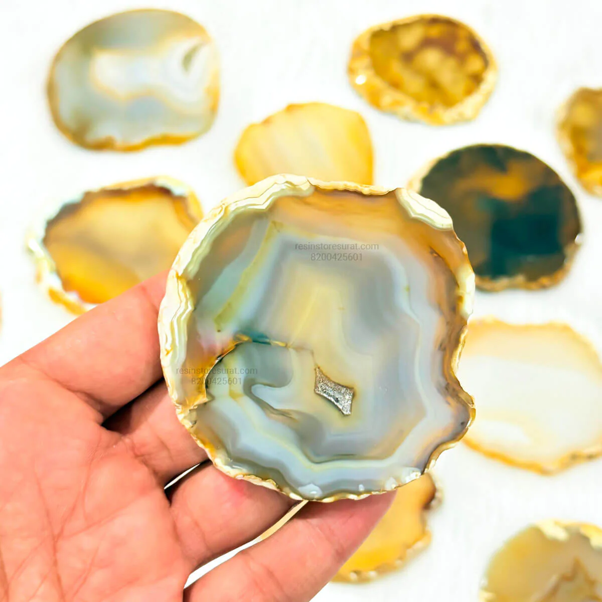 Natural Agate Slice - Image 3
