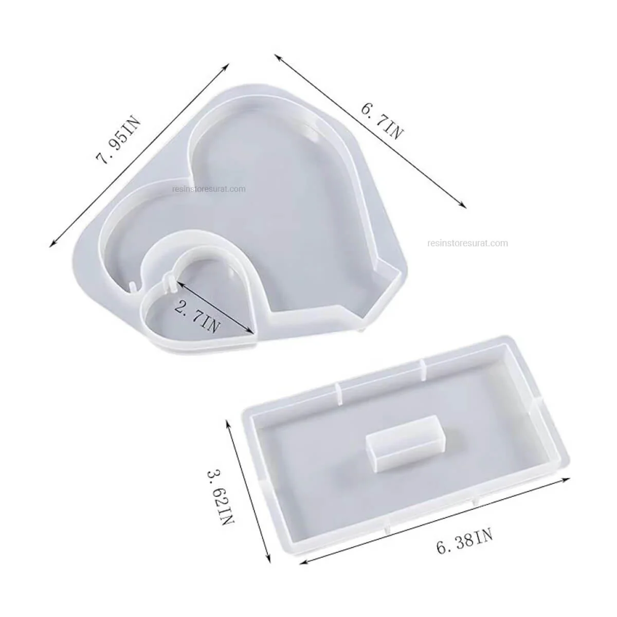Side Hanging Heart Photo Frame Resin Mould - Image 4