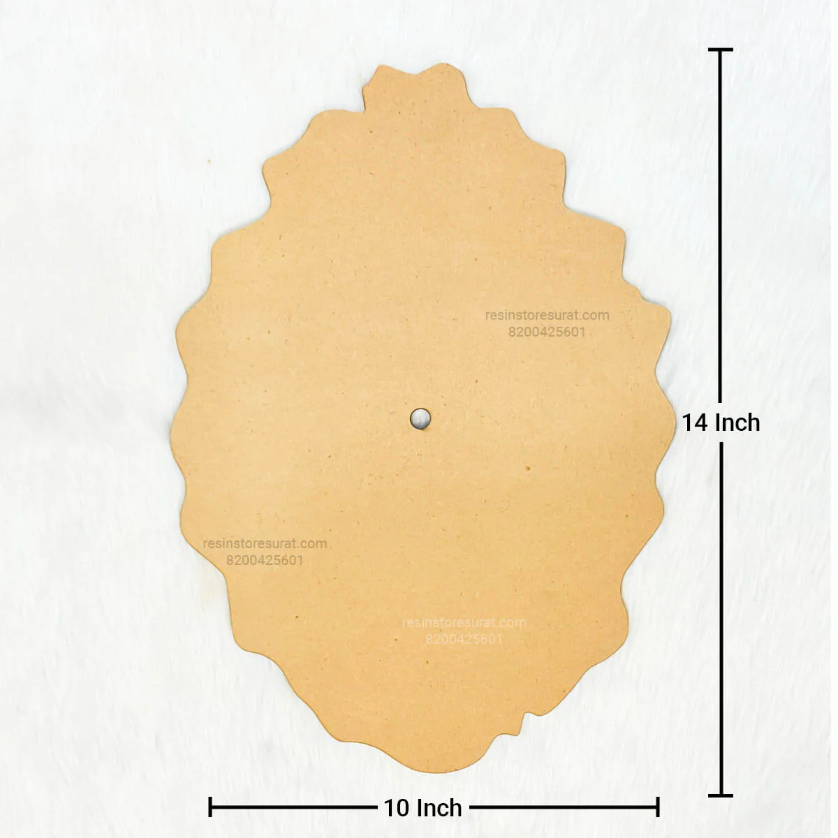 Oval Agate Clock MDF Base
