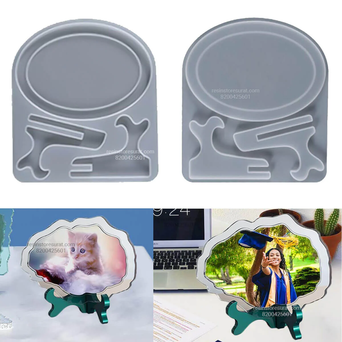 Oval Photo Frame & Stand Mould