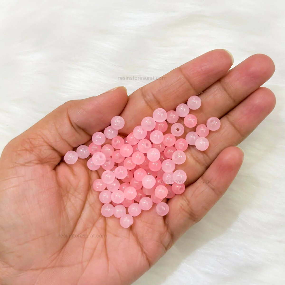 Peach Rakhi Beads
