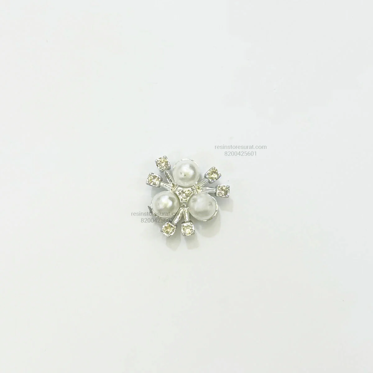 Pearl Flower Silver - 1 Pcs