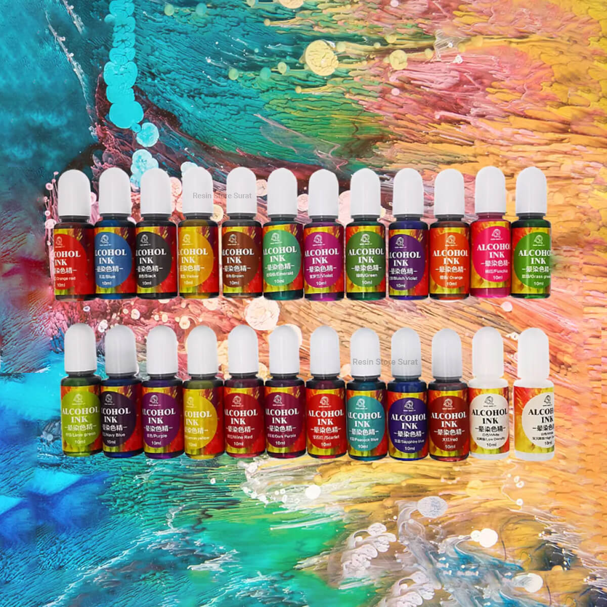 24 Pcs Premium Resin Alcohol Ink Set - Image 5