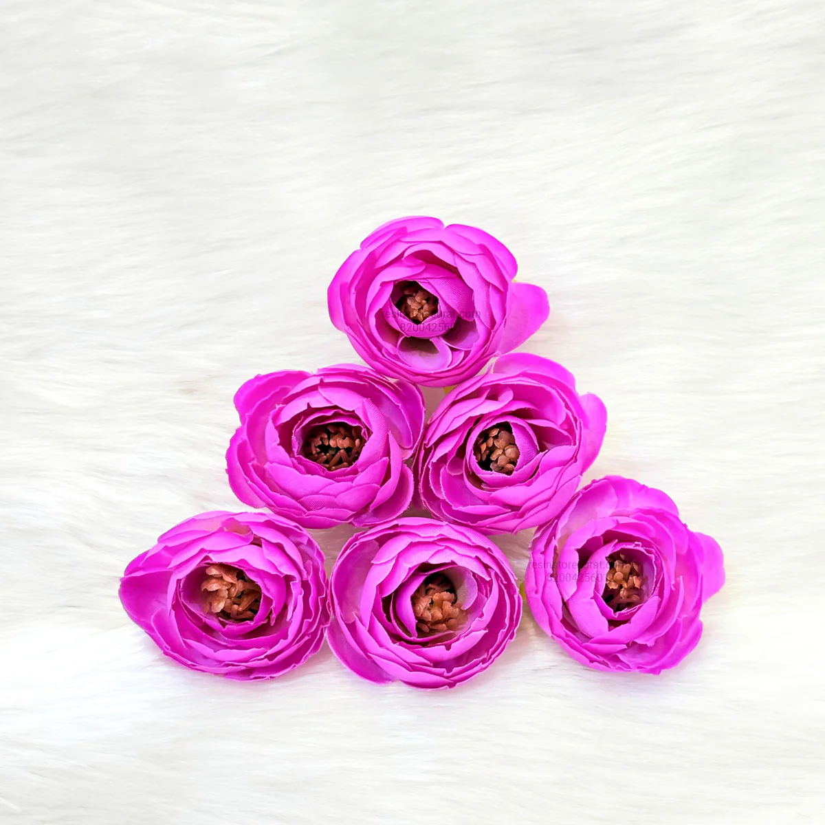 Purple Peony Artificial Flower - 6 Pcs