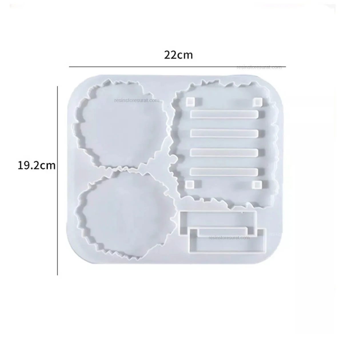 Round Agate Coaster With Stand Mould Set