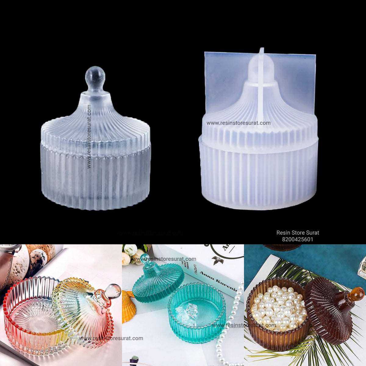 Round Designe Jar Mould | Round Designer storage box mould