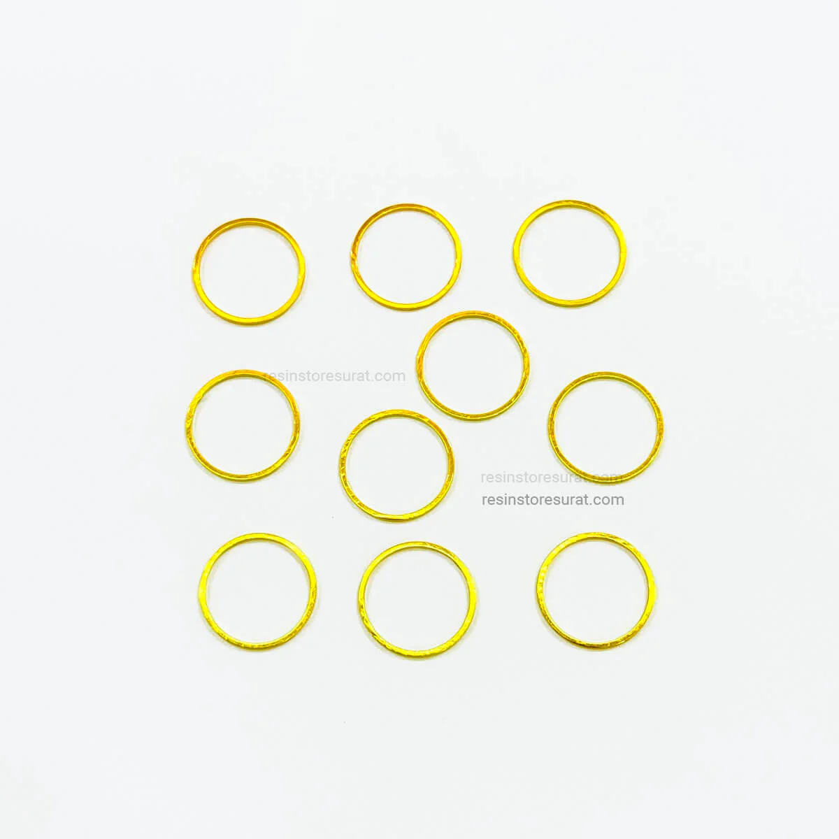 Round Gold Bezel Frame - 10 Pcs | 18 MM
