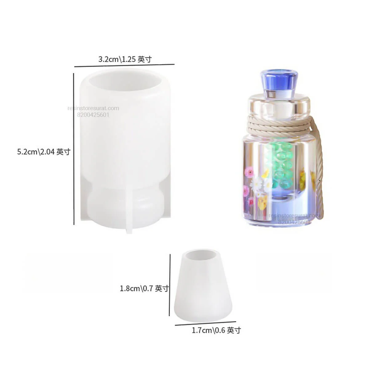 Round Wishing Bottle Mould