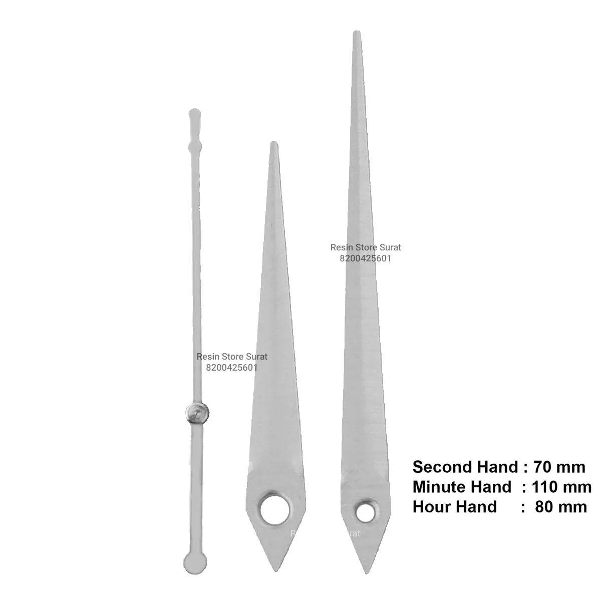Silver Plain clock Needle