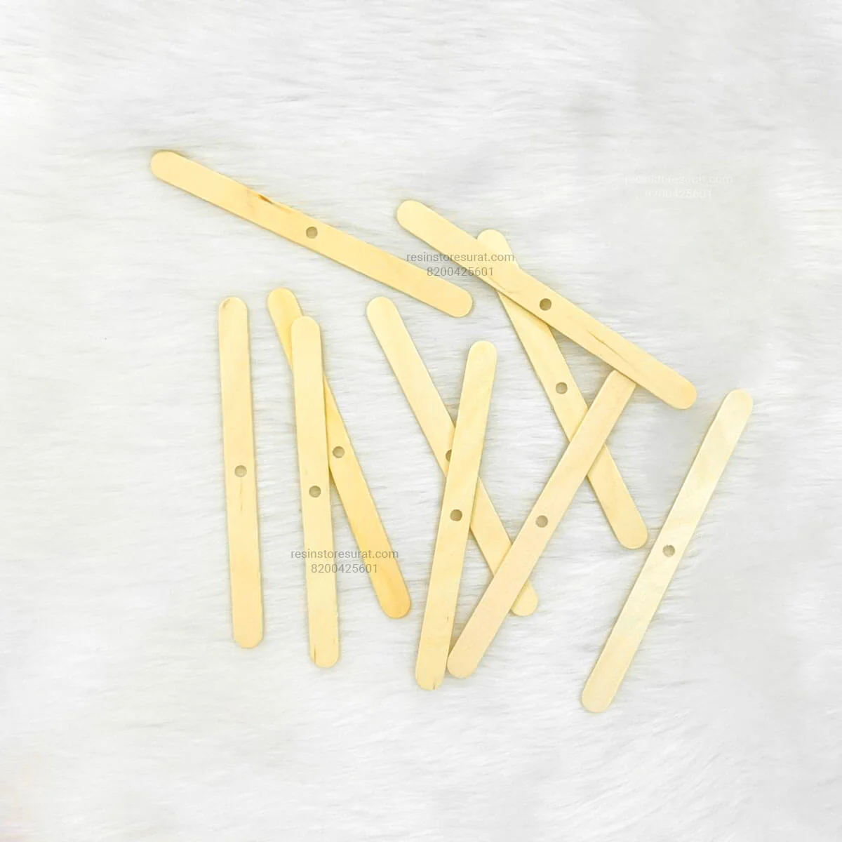 Small Wooden 1 Hole Wick Holder - 10 Pcs