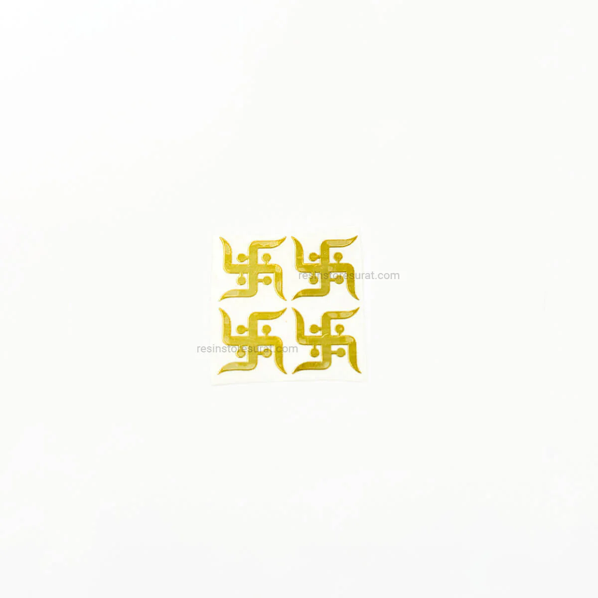 Swastik Rakhi Metal Sticker - 4 pcs