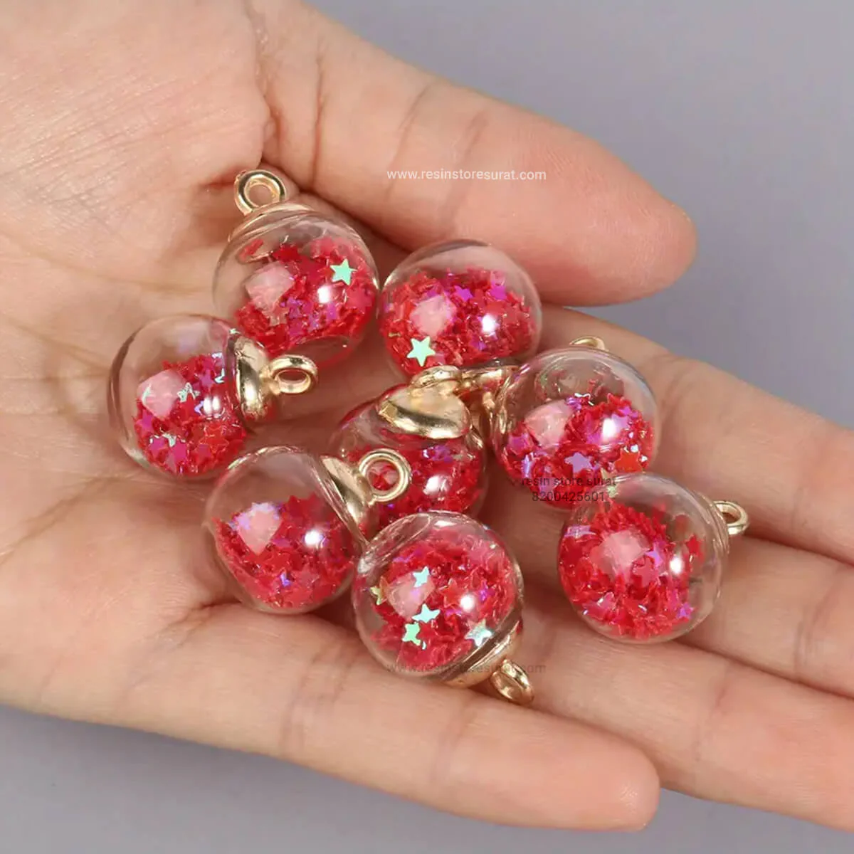 Tiny Star Glass Ball Charms - Image 4