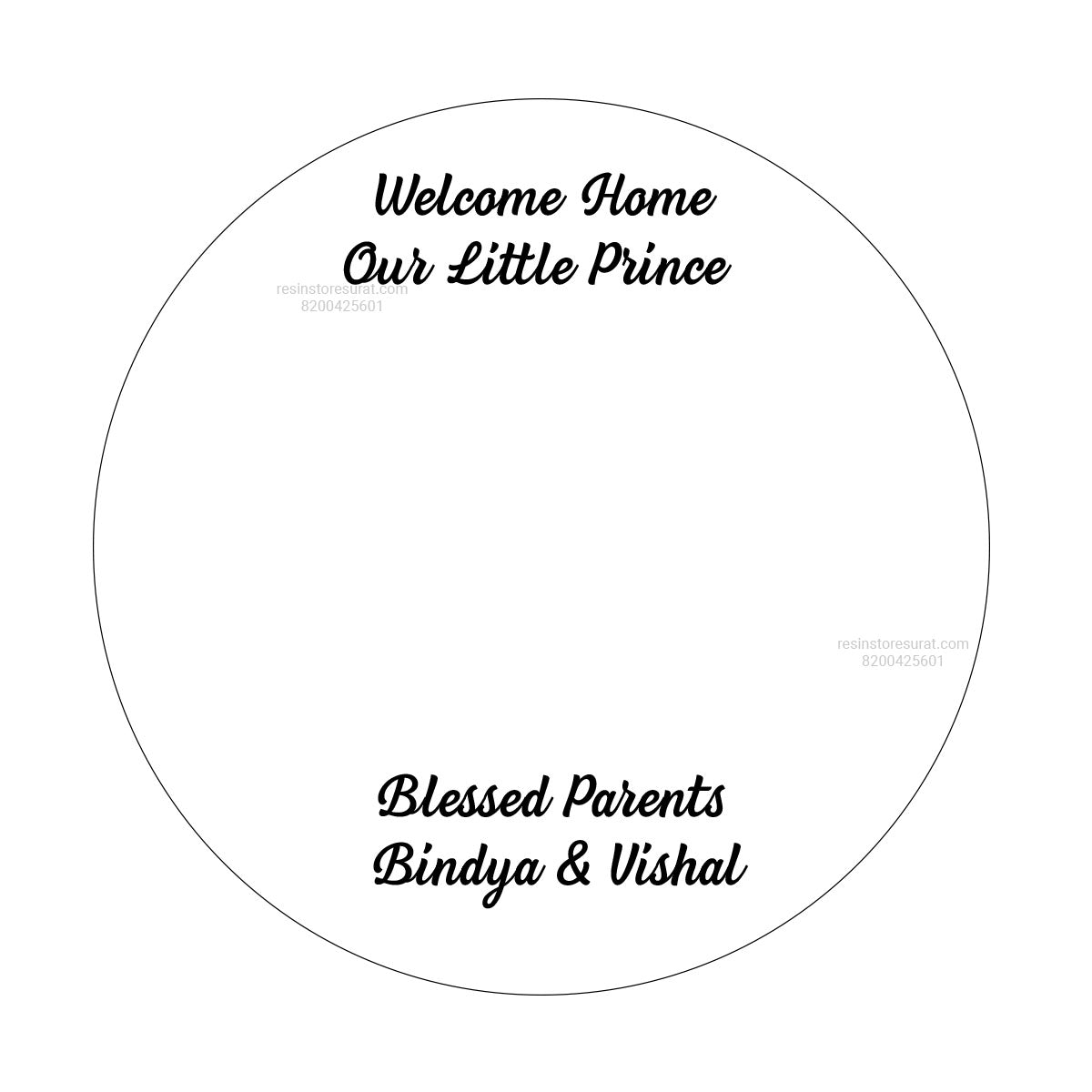 Welcome Home Our Little Prince - Acrylic Cutout - Image 2