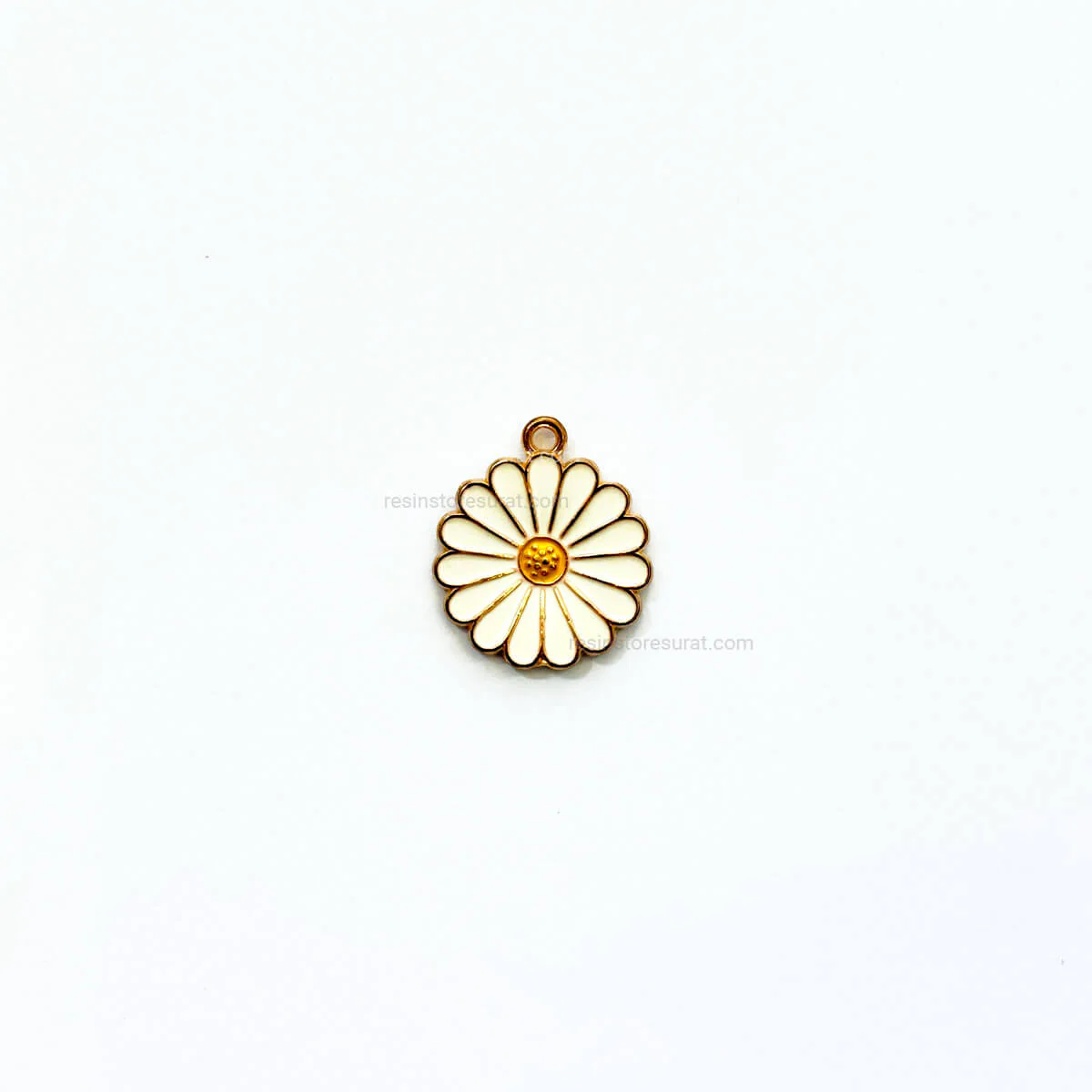 White Daisy Flower Charm